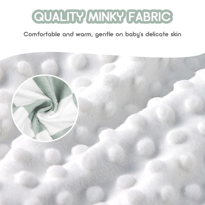 DILIMI Minky Seat Cover Compatible with Bumbo Seat, Removable Ultra Soft Comfortable Warm Seat Slipcover for Baby Girl and Boy, Green Checkered - Image 2